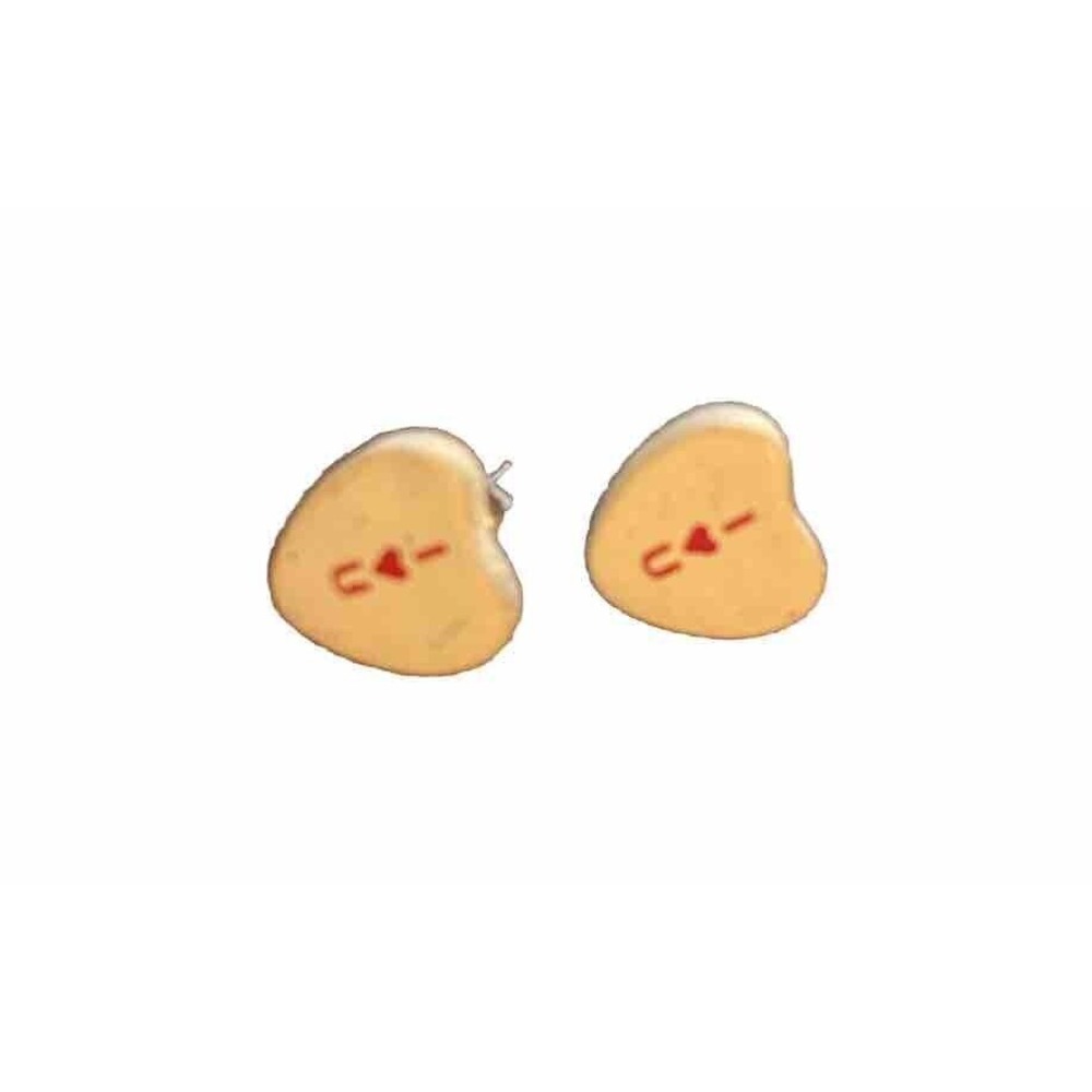 Valentine Candy Heart Earrings pierced ears pair‎ Muilt-Color